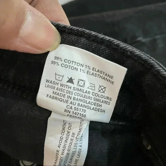 Frank and Oak Debbie Skinny Black Size 28 - Picture 4 of 4